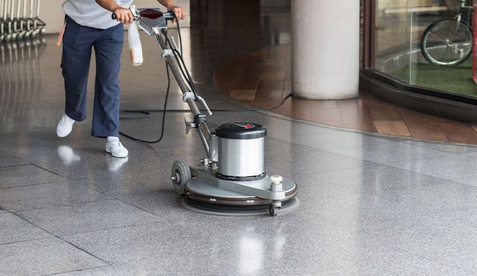 Floor cleaning service for commercial area